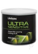 Lifestyles Ultra Sensitive 40 Premium Lubricated Latex...